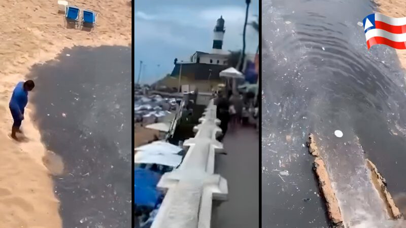 Esgoto na Praia do Farol da Barra: Flagrante de Poluição Indigna Banistas